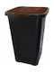 Keeeper Office Plastic Waste Bin 50lt Black 37x36.5x55.5cm