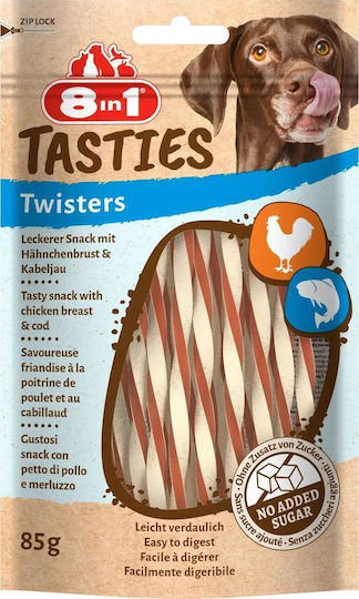 8in1 Dog Stick Treats Diet with Meat, Chicken and Cod 85gr