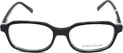 Gianni Venturi Acetate Eyeglass Frame Black 9357-1