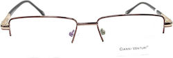 Gianni Venturi Metal Eyeglass Frame Brown GV9316-2