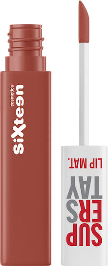 Sixteen Super Stay Lip Mat Κραγιόν #110 – Speckletone Wine