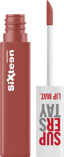 Sixteen Super Stay Lip Matte Lipstick #108 - Peach Melody