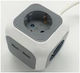 Lineme PowerCube 3 Позиции с 2 USB-A и Кабел 1.5м Сив