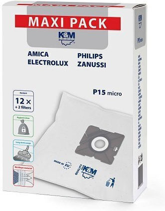 Konig & Meyer Vacuum Cleaner Bags 12pcs Compatible with Vacuum Cleaner Philips / Electrolux / Zanussi