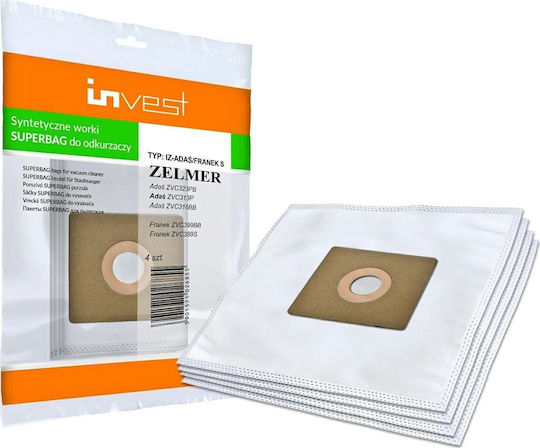 Vacuum Cleaner Bags 4pcs Compatible with Vacuum Cleaner Zelmer