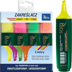 Tetis Underline Markers Yellow 5mm Set of 4 Tetis Underline Markers Yellow 5mm Set of 4