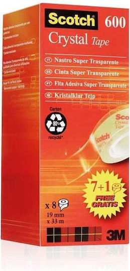 3M Tape Scotch 19mm x 33m 1pcs Transparent