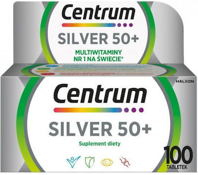 Centrum Silver 50+ Polivitamină pentru Energie, Întărirea Sistemului Imunitar & Sănătatea Oaselor 100 file