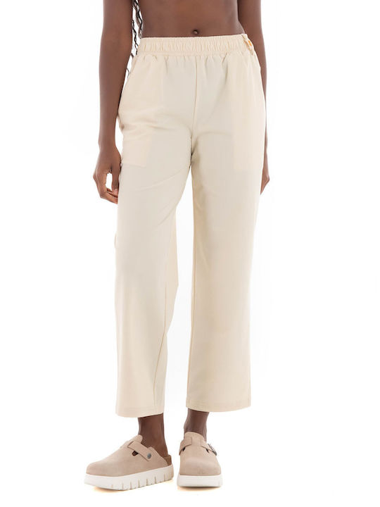 Save The Duck Women's Fabric Trousers Beige