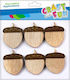 Craft with Fun Декоративен Елемент за Направи си сам Проекти Кафяв 6бр 9x11.5см.