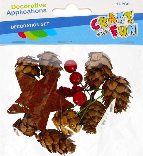 Craft with Fun Element decorativ pentru proiecte DIY Beige 14buc