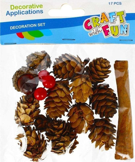 Craft with Fun Element decorativ pentru proiecte DIY Beige 17buc