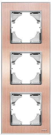 Lineme Schalterrahmen Vertikale Montage in Gold Farbe 50-00127-25