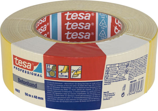 Tesa Duct Tape 50m X 18mm Prof.yellow 04662