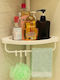 Vasagle Floor Bathroom Shelf Metallic with 4 Shelves 25x25x35cm White