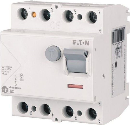 Eaton Ρελέ Ράγας Διαρροής 40A Τετραπολικό