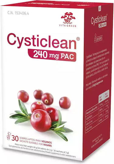 Cysticlean Cysticlean Classic 240 Mg Pac Cranberry Sachets 30 Units