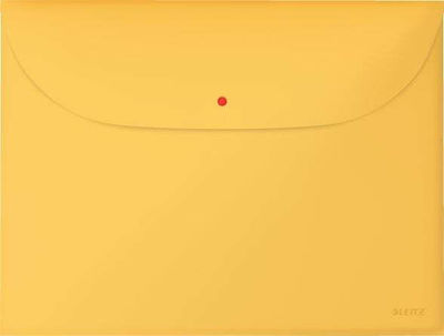 Leitz Folder with Button for Paper A4 Yellow