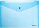 Penmate Folder Transparent with Button and Ears for Paper A4 Blue