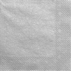 Party-Servietten 33x33cm Silber 20 Stück