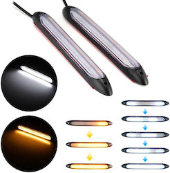 Ορθογώνιο Φως Ημέρας Αυτοκινήτου LED Ford Flex Volkswagen Up 23cm με Λευκό Φωτισμό 1τμχ