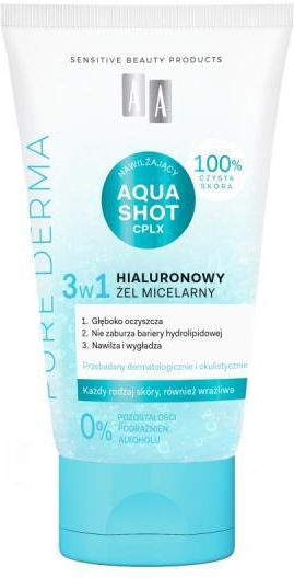 AA Pure Derma Aqua Shot Micellar Gel Καθαρισμού Προσώπου 150ml