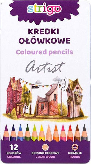 Strigo Round Coloured Pencils 12 Colours Strigo