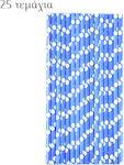 Straws Paper Blue 25pcs