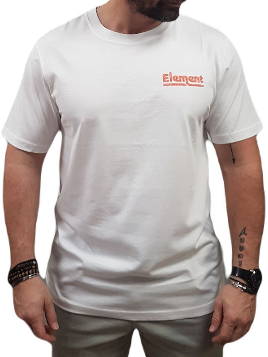 Element T-shirt Bărbătesc cu Mânecă Scurtă Alb