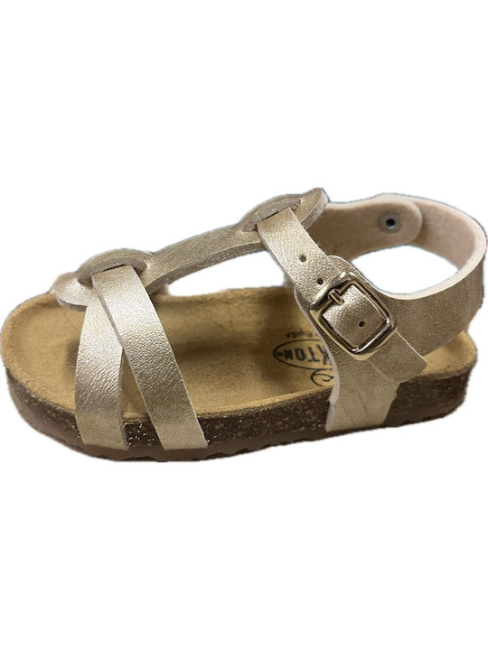 Plakton Kinder Sandalen Anatomisch Gold