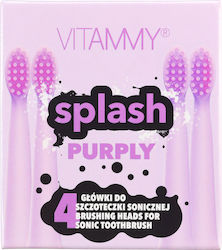 Set de periuțe de dinți Vitammy Splash Th1811-4 Purply cu 4 înlocuiri mov