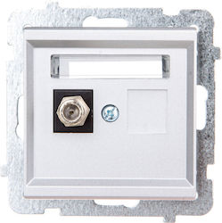 Ospel TV Antenna Socket in Silver color GPA-1RF...