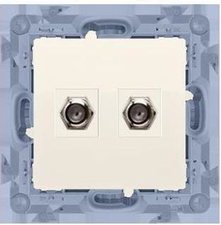 Kontakt-Simon TV Antenna Socket in Beige color wc-asf2xxx-01-41xx