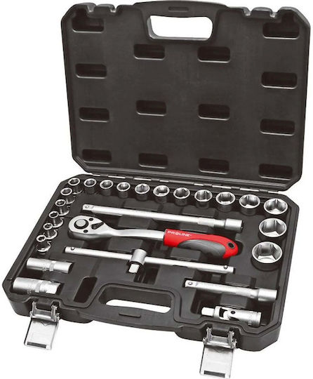 Proline Ратчетни и гнездови гарнитури 1\2" 25бр