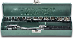 Honiton Ratchet and Socket Set 1/2" 13 Pieces