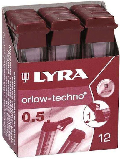 Lyra 12 Packages x 12 Mechanical Pencil Leads Thickness 0.5mm Lead Type 2B