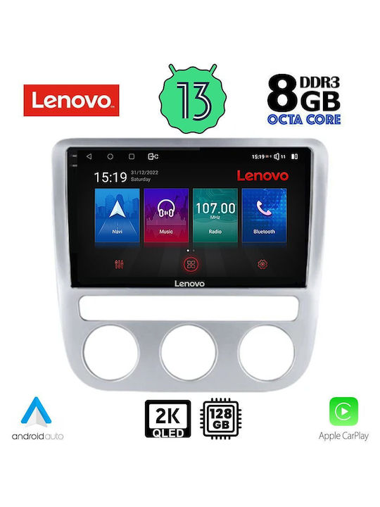 Lenovo Car-Audiosystem 2DIN mit Klima (Bluetooth/USB/AUX/WiFi/GPS/Apple-Carplay/Android-Auto) mit Touchscreen 9"