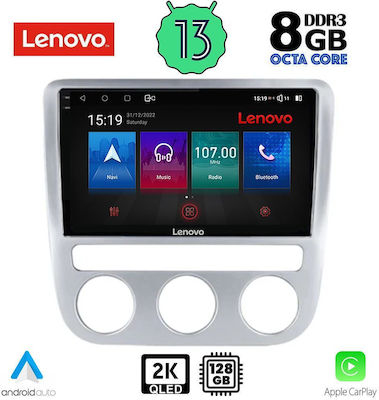 Lenovo Sistem Audio Auto 2DIN cu Clima (Bluetooth/USB/AUX/WiFi/GPS/Apple-Carplay/Android-Auto) cu Ecran Tactil 9"