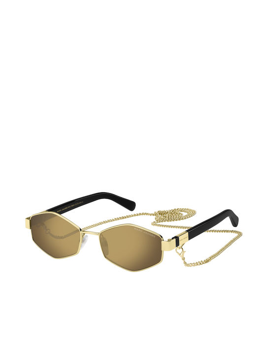 Marc Jacobs Marc Sonnenbrillen mit Gold Rahmen und Gold Linse marc-496sRHL