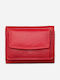 Small Leather Women's Wallet Classic Red