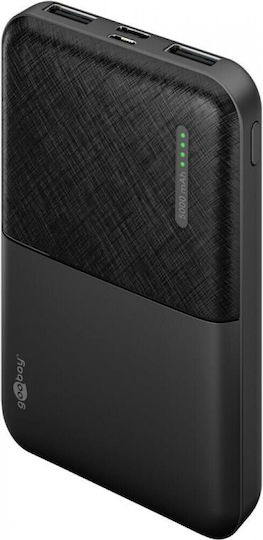Goobay Power Bank 5000mAh 10.5W с 2 USB-A порта и USB-C порт Черен