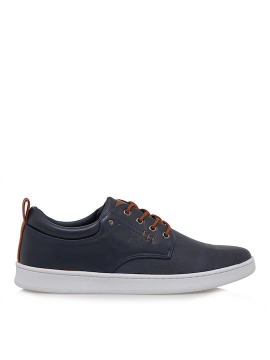 JK London Men's Synthetic Leather Casual Shoes Blue