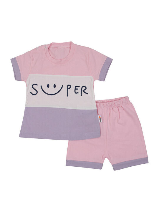 Papillon Kids Παιδική Πιτζάμα Καλοκαιρινή Ροζ