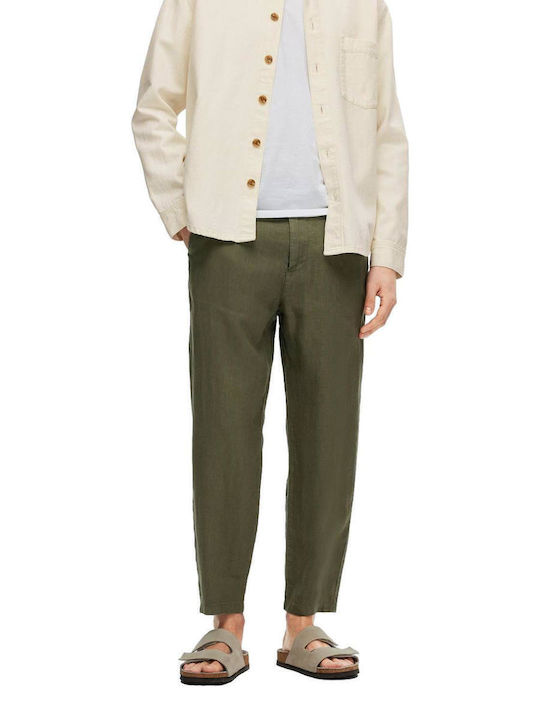 Hose in Entspannter Passform Khaki