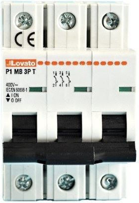 Lovato Electric Automatic Circuit Breaker 20A Triple-pole AC P1MB3PT20