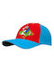 Kids Licensing Παιδικό Καπέλο Jockey Υφασμάτινο Super Mario Μπλε - Κόκκινο