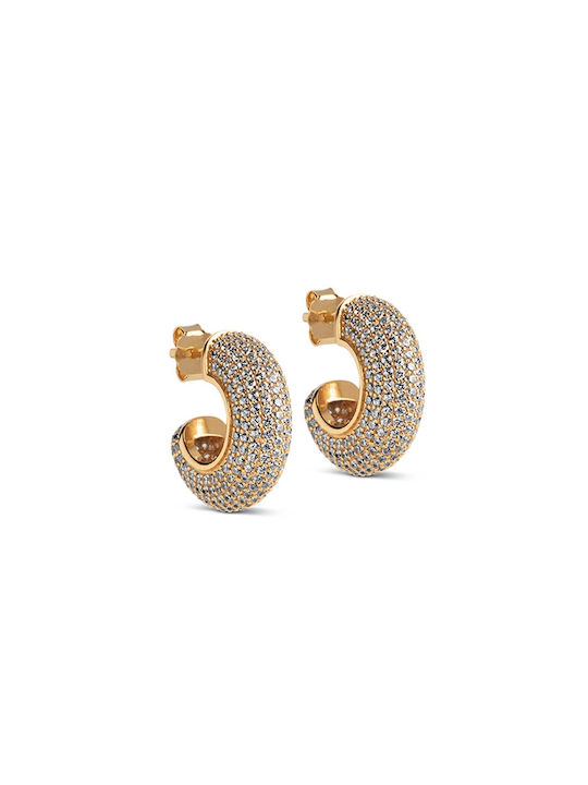 Enamel Copenhagen Earrings made of Silver Gold Plated