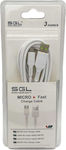 SGL Regular USB 2.0 to micro USB Cable Λευκό 3m (099330) 1τμχ