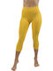 Women's Capri Training Legging High Waisted & Push Up Yellow