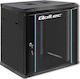 Qoltec Επιτοίχια Καμπίνα Rack 12U Μαύρο 54464